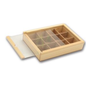 S-1470 12-Compartment Wood Box