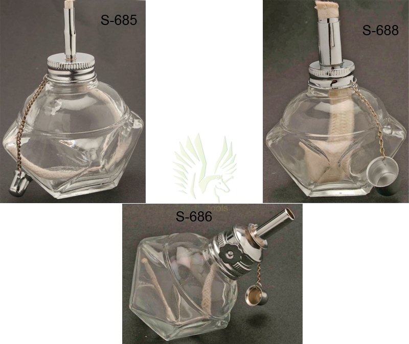 S-685, S-686 & S-688 Glass Alcohol Lamps