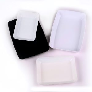 S-2167 Black Acrylic Open Trays