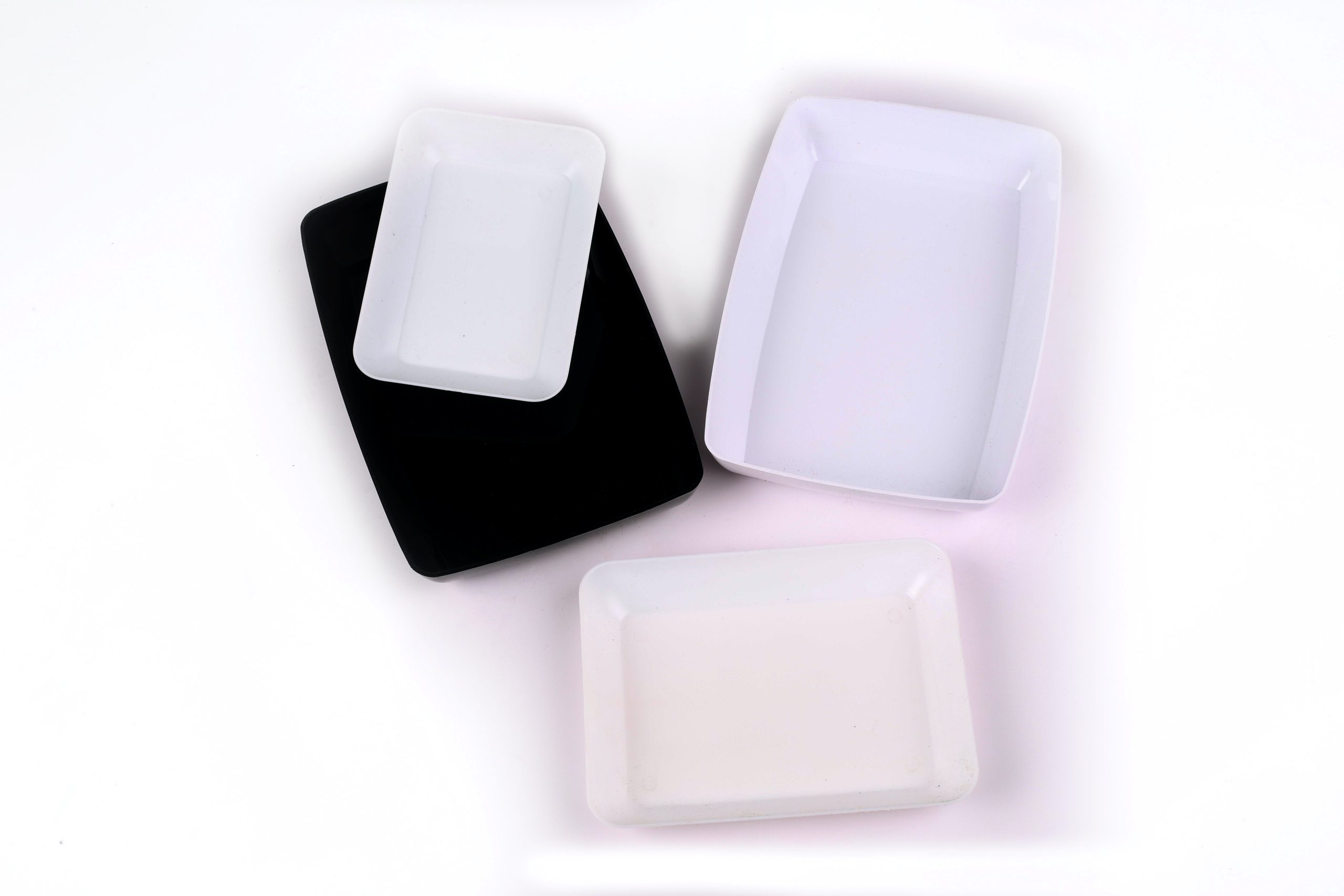 S-2167 Black Acrylic Open Trays