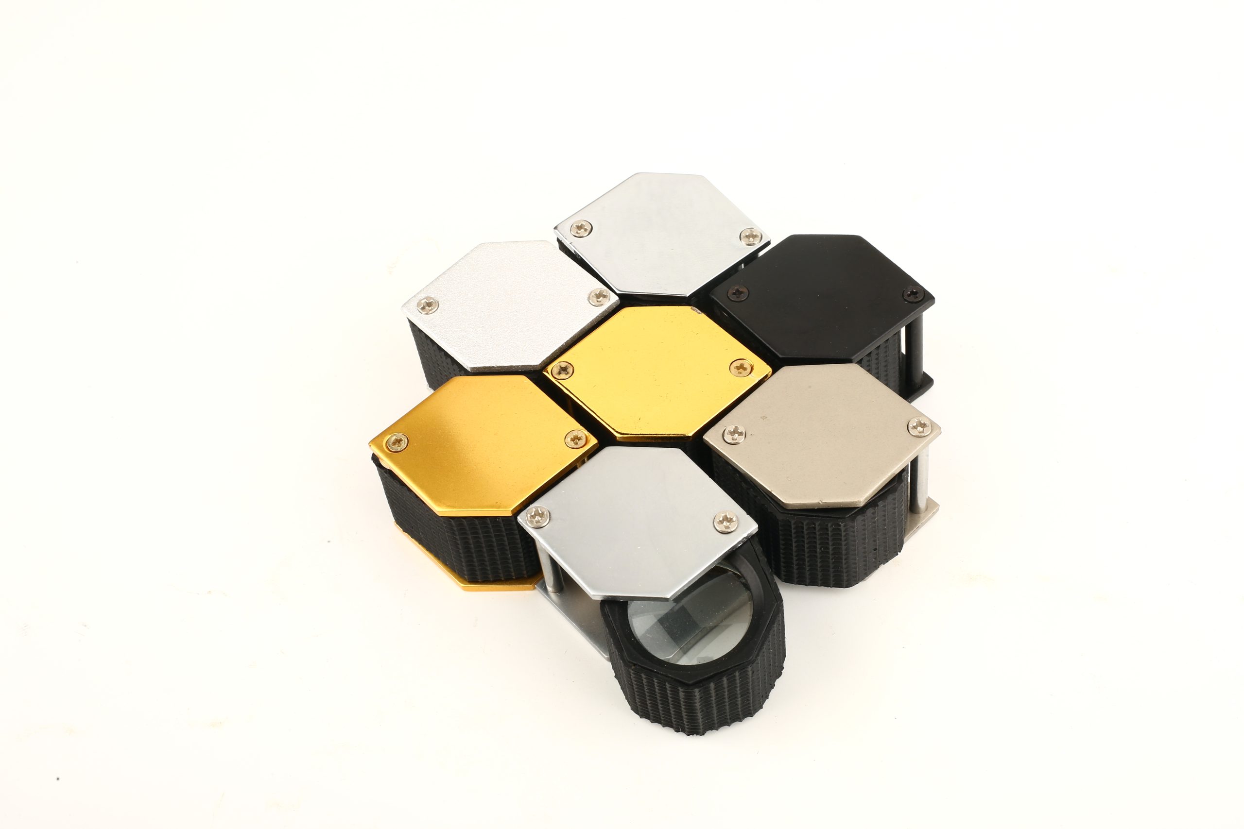 S-2218 Hexagonal Loupes 21mm Rubber-Grip