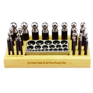 S-2246 Matching Block & 24-Punch Set on wood base