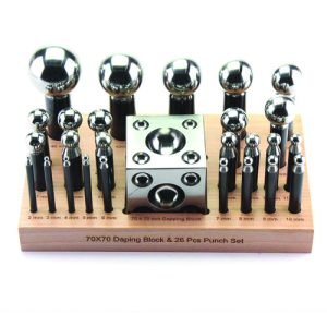 S-2247 Matching Block & 26-Punch Set on wood base