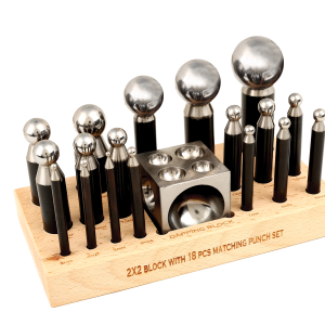 S-2249 Matching Block & 18-Punch Set on wood base