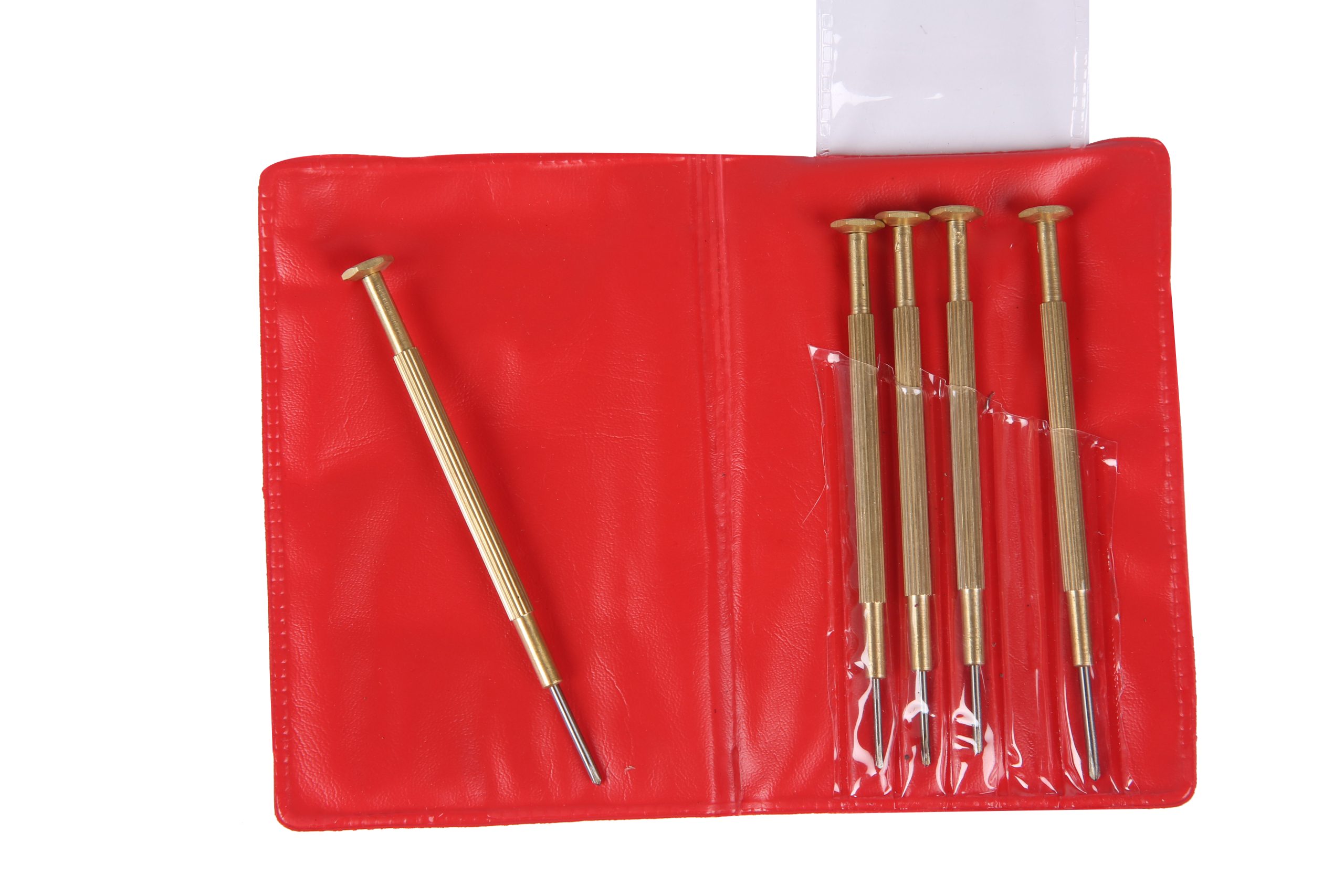S-2299 Set of 5 Brass X-Head Screwdrivers