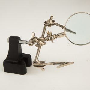 S-2344 Third Hand Horse Shoe Base with Alligator Clips & Magnifier