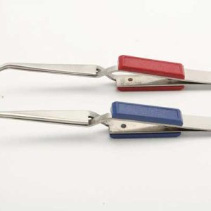 S-2350 Fiber X-Lock Tweezers with Colored Grips